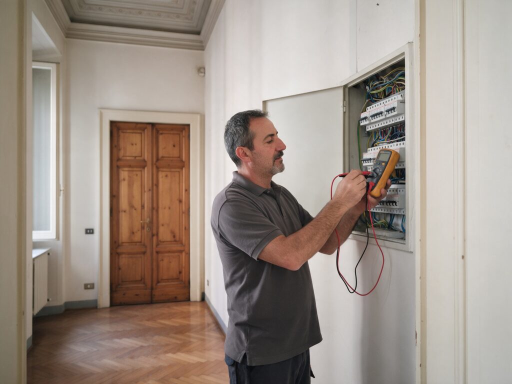 Tecnico al lavoro: elettricista a Torino