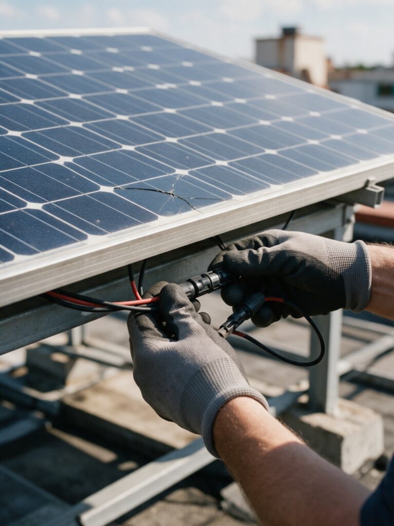 Dettaglio dell'intervento: assistenza impianto fotovoltaico in provincia di Torino