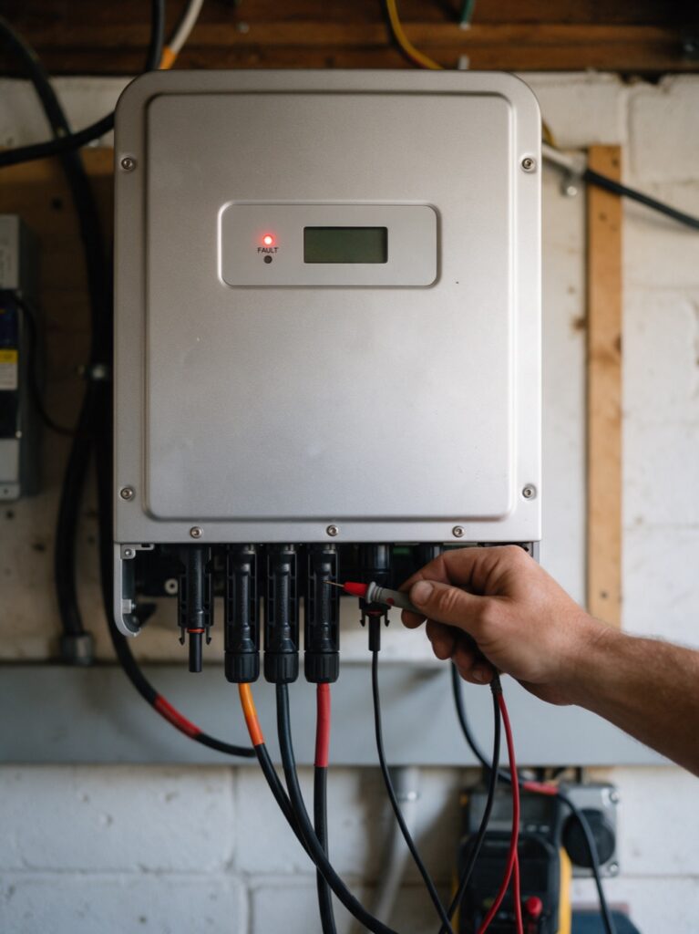 Dettaglio dell'intervento: riparazione inverter fotovoltaico a Torino